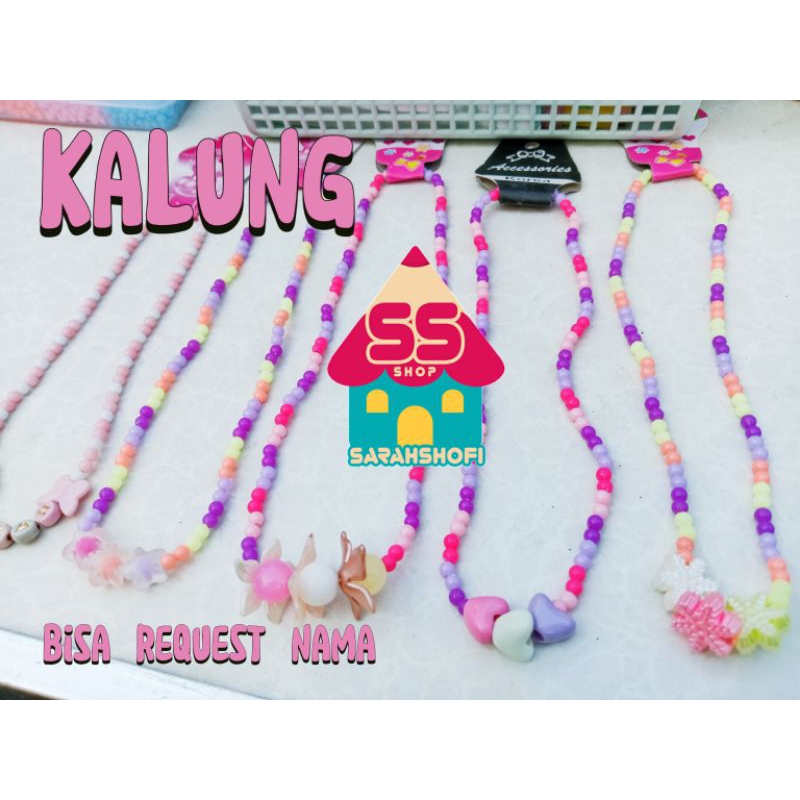 SarahShofiShop1 KALUNG ANAK PEREMPUAN BALITA BAYI remaja dewasa Kalung mote gelang manik bisa reques
