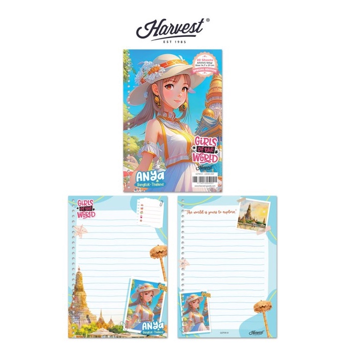 

SUPER BIG SALE Loose Leaf Kertas Binder Harvest A5 Girls of The World Bangkok