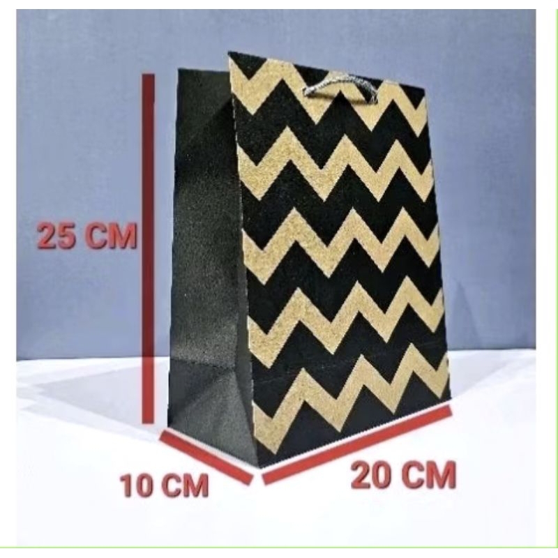 

Paper Bag motif Kertas Tebal uk 20×10×25cm