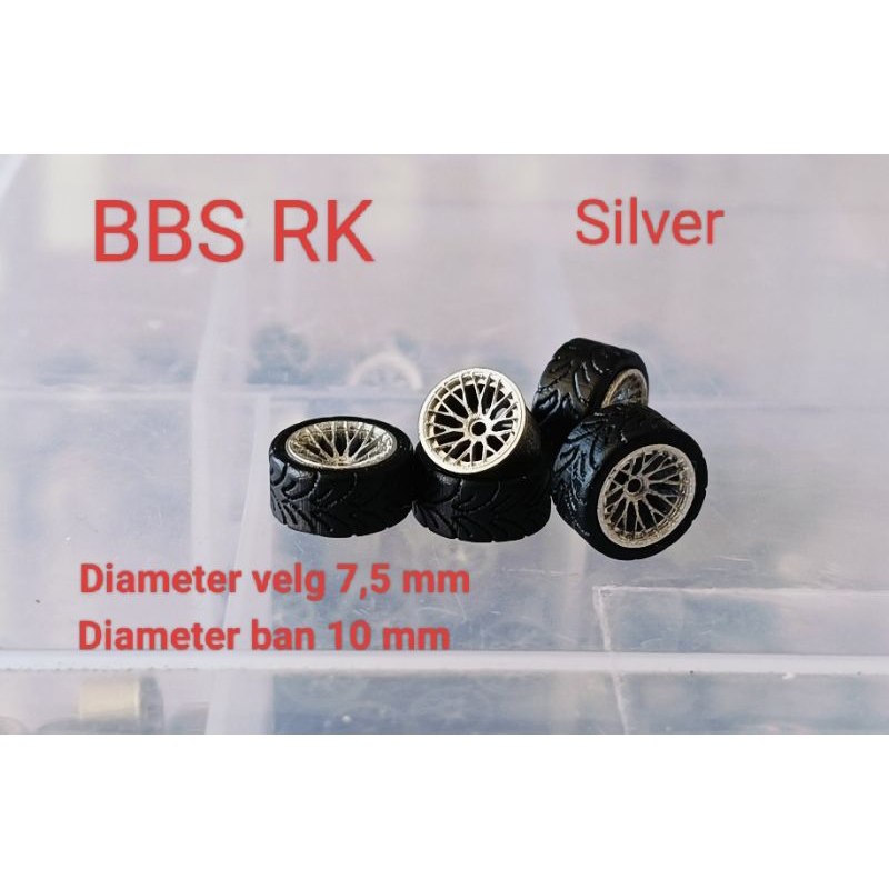 Velg + Ban 9,3 mm; Ban 10 mm buat diecast custom skala 1:64