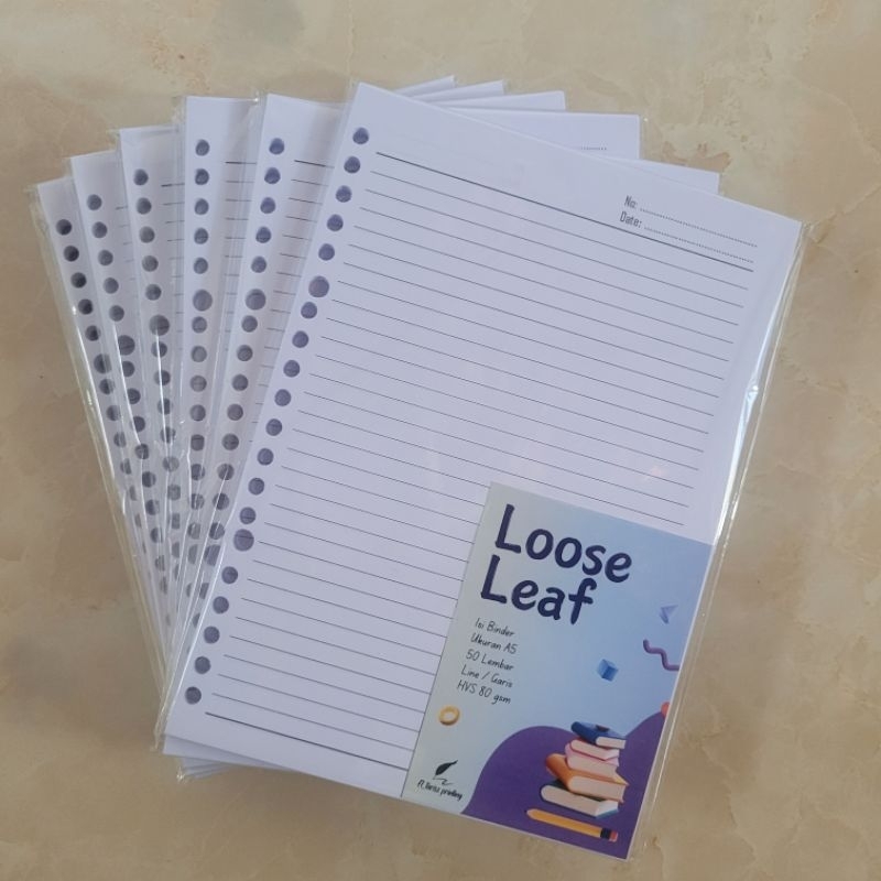 

ISI BINDER A5 20 LUBANG/LOOSE LEAF POLOS, GRID, DOT, LINE