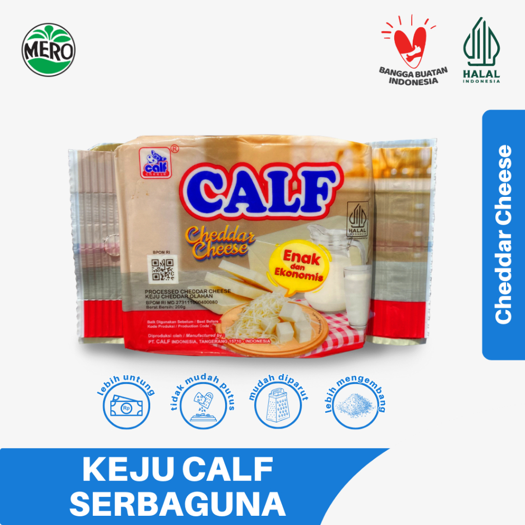 

Keju Cheddar Calf Serbaguna 200gr