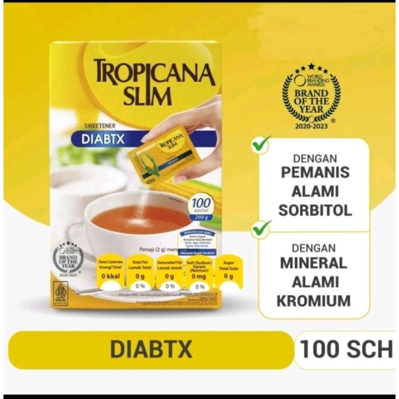 

Tropicana Slim Sweetener Pemanis Diabtx 200gr