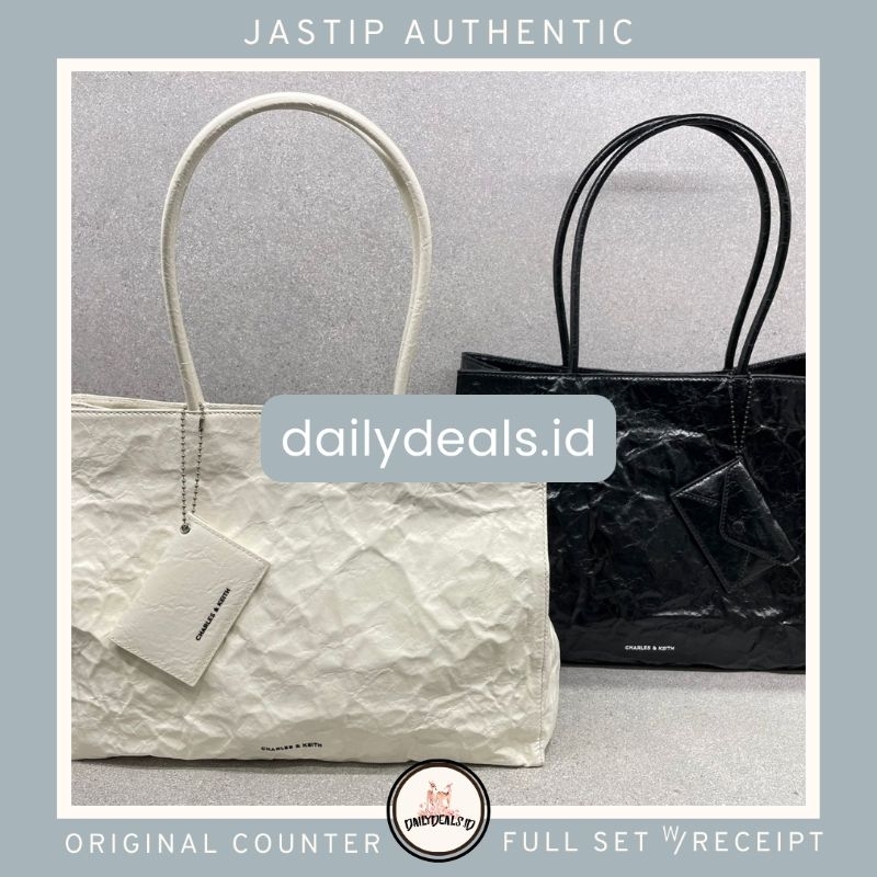 #2-30782346 Matina Large - Jast[p] CK ORIGINAL COUNTER CRINKLE EFFECT TOTE BAG STORE AUTHENTIC ASLI 