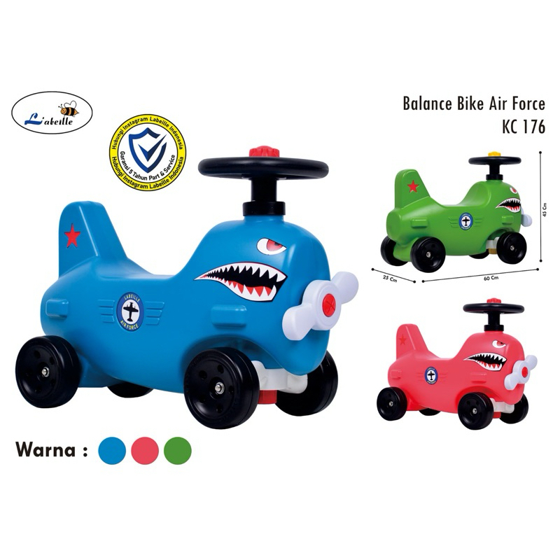 LABEILLE - Balance Bike Air Force KC176 | Bullet Train KC180 ( Mainan Anak Ride On )