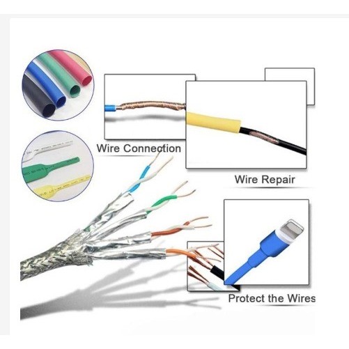 Selang Bakar Kabel Isolasl Bakar / Kabel Bakar Bahan Polyolefin Warna Warni Isi 530 Pcs