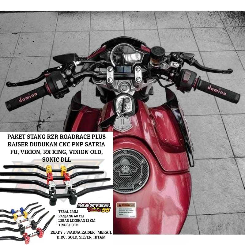 STANG STIR RZR ROADRACE UNIVERSAL PNP VIXION NEW NVL NVA VIXION OLD SATRIA FU RX KING CB 150 DLL SET