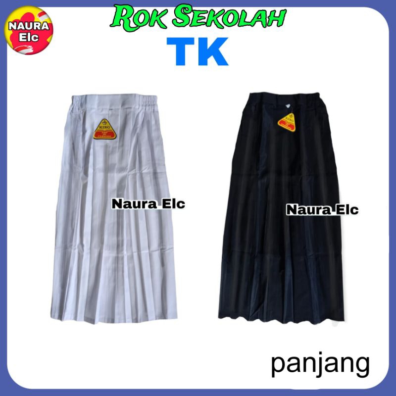 Rok Panjang TK Putih Anak Sekolah TK PAUD Rok Hitam
