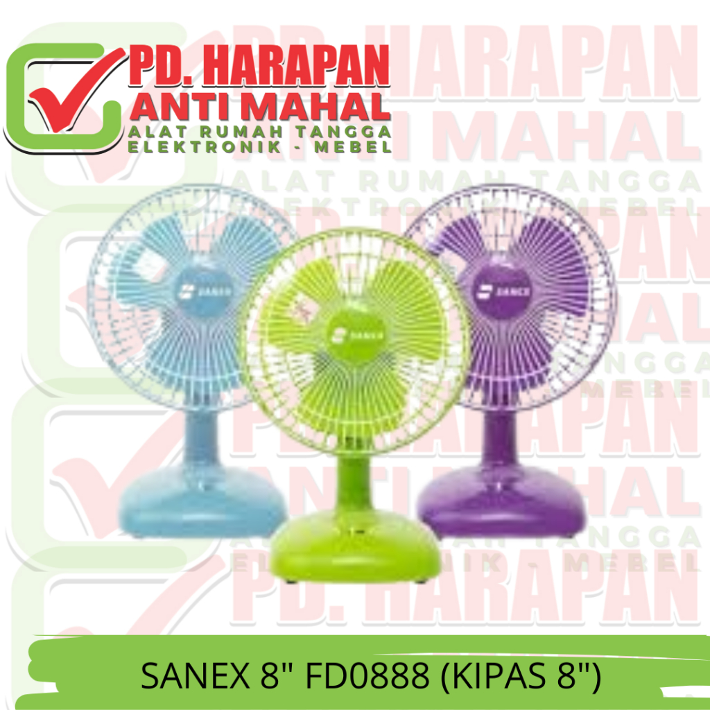 SANEX 8" FD0888 (KIPAS 8")/KIPAS ANGIN SANEX 8INCH/KIPAS MEJA