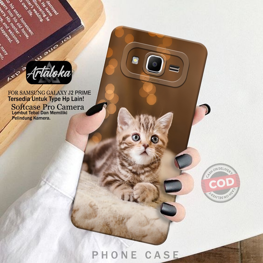 Softcase Hp Samsung Galaxy J2 Prime Fashion Case Kucing Case Samsung Galaxy J2 Prime Silikon TPU Pro