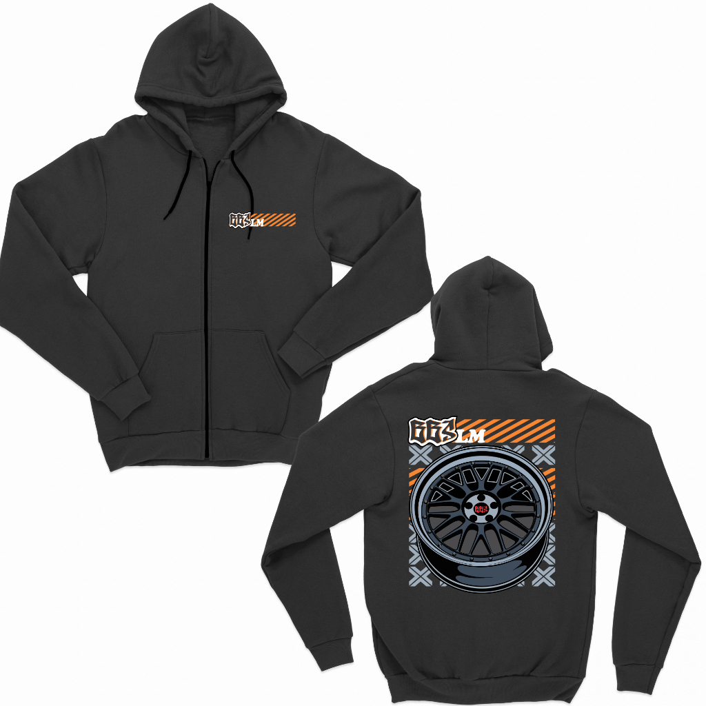 JAKET ZIPPER VELG MOBIL BBS LM OTOMOTIF BIG SIZE JUMBO