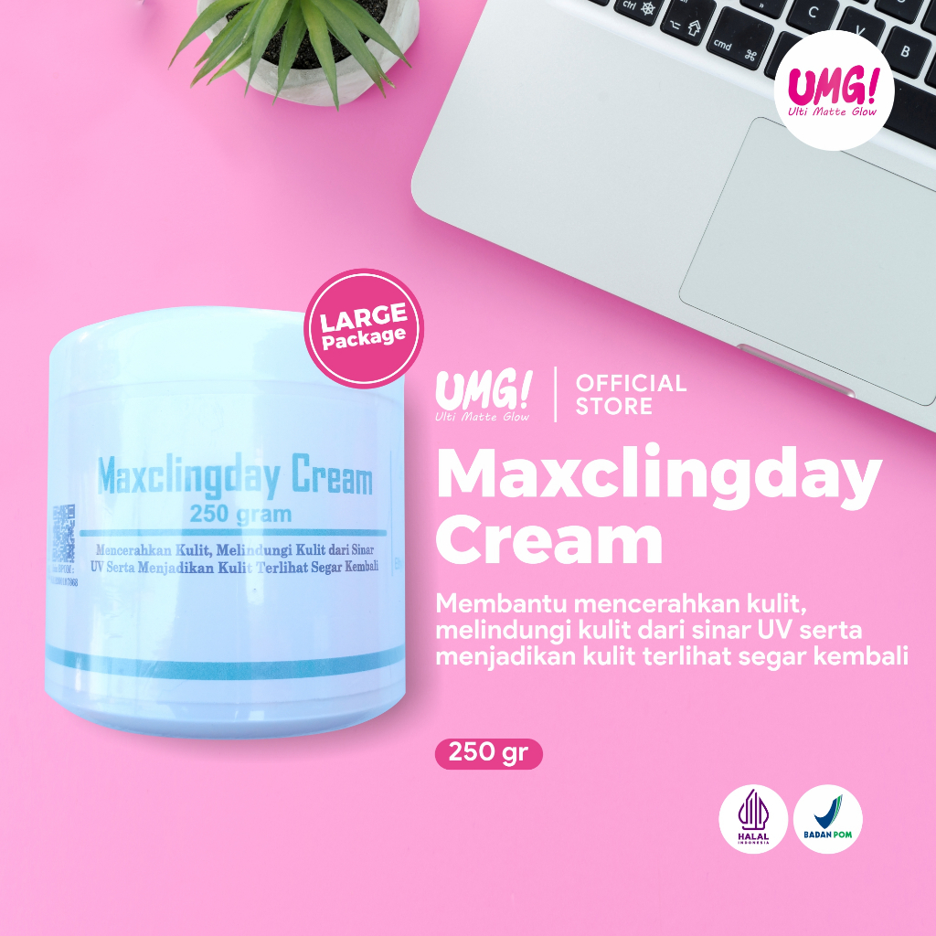 UMG! Ulti Matte Glow (250gr) day Cream Maxcling dan Night Cream Maxcling