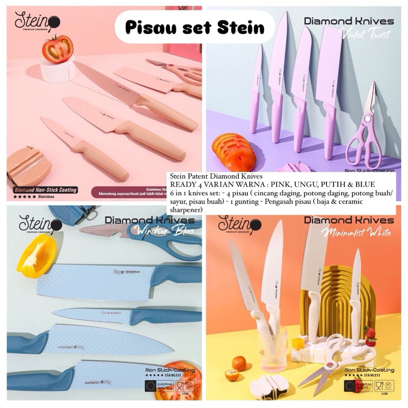pisau steincookware diamond