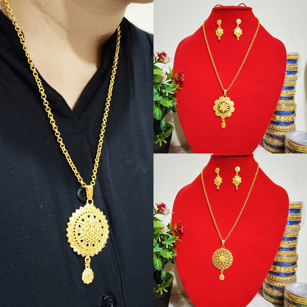 Kalung Dubai warna Emas / Kalung set AAKD923