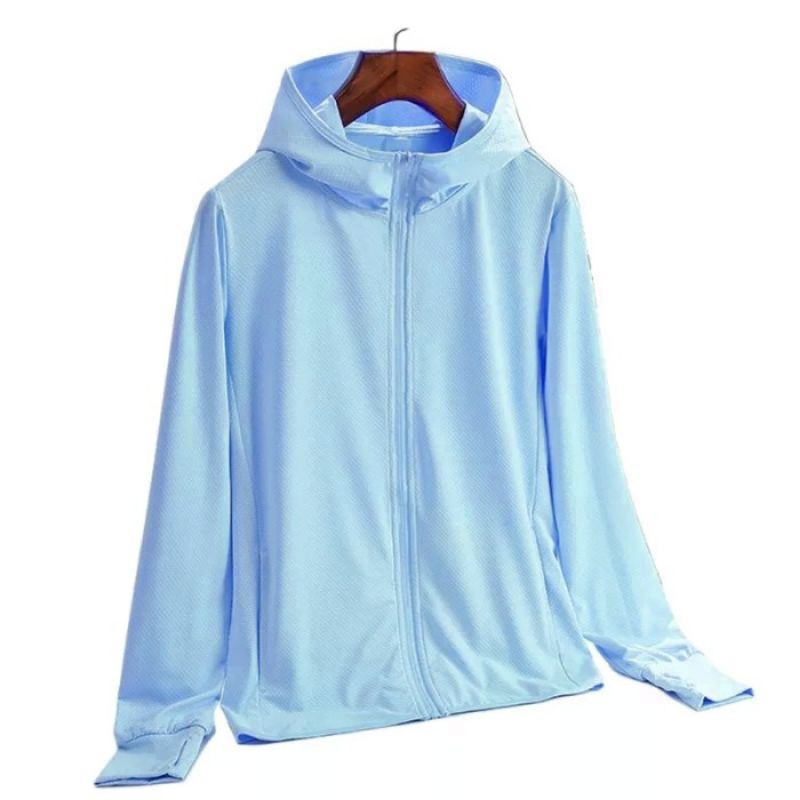 JAKET OLAHRAGA MESH HODIE WANITA/PRIA DRY FIT UV PROTECTION