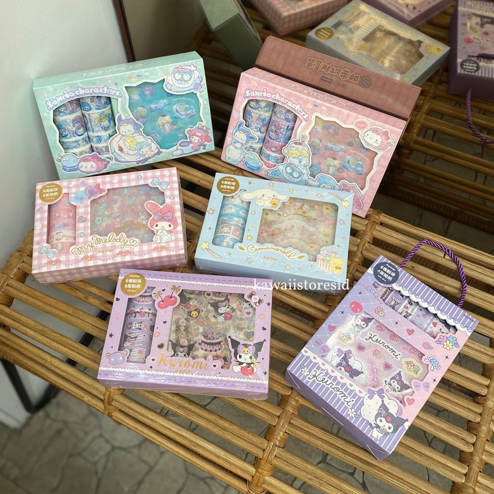 

Washi Tape Dekorasi Scrapbook Journal Diary Planner Notebook Label Stiker Sanrio My Melody Kuromi Cinnamoroll Estetik Stiker Lucu Unik Kado Hadiah Gift