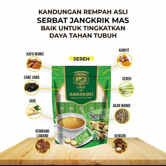 

jangkrik mas serbat ginger drink sereh 10x2s