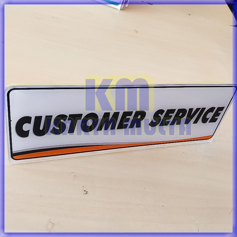 

Papan Meja Customer Service - Papan Nama Meja Akrilik - Karya Mulya