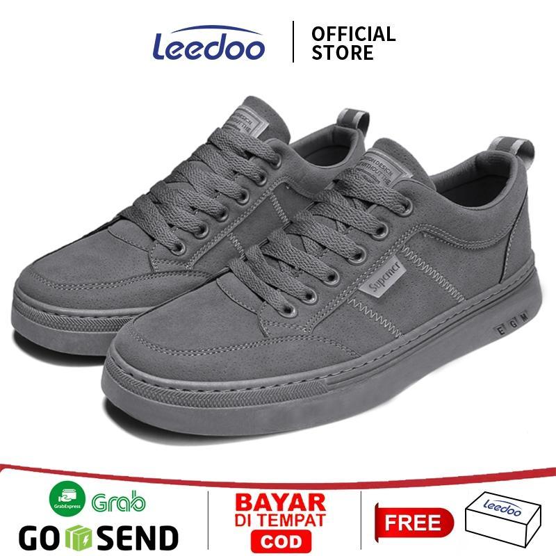 Leedoo Sepatu Sneakers Pria Sepatu Formal Pria Kuliah Kerja Casual Fashion Pria Tali MC414