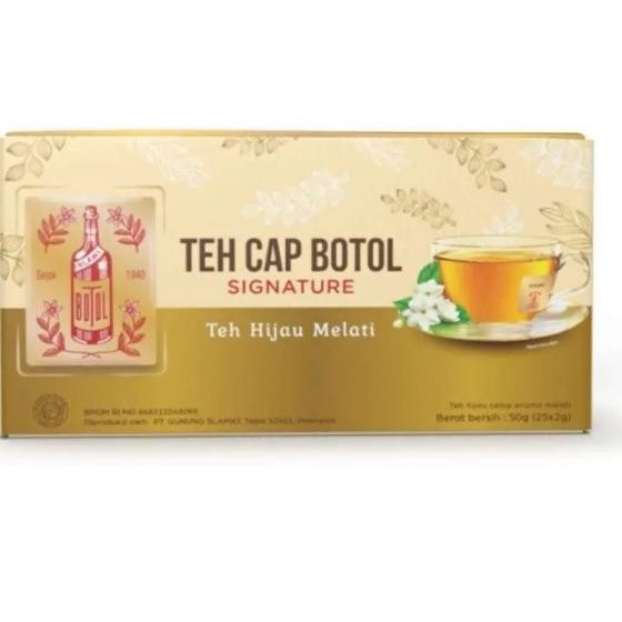 

teh cap botol signature teh hijau melati 25x2gr