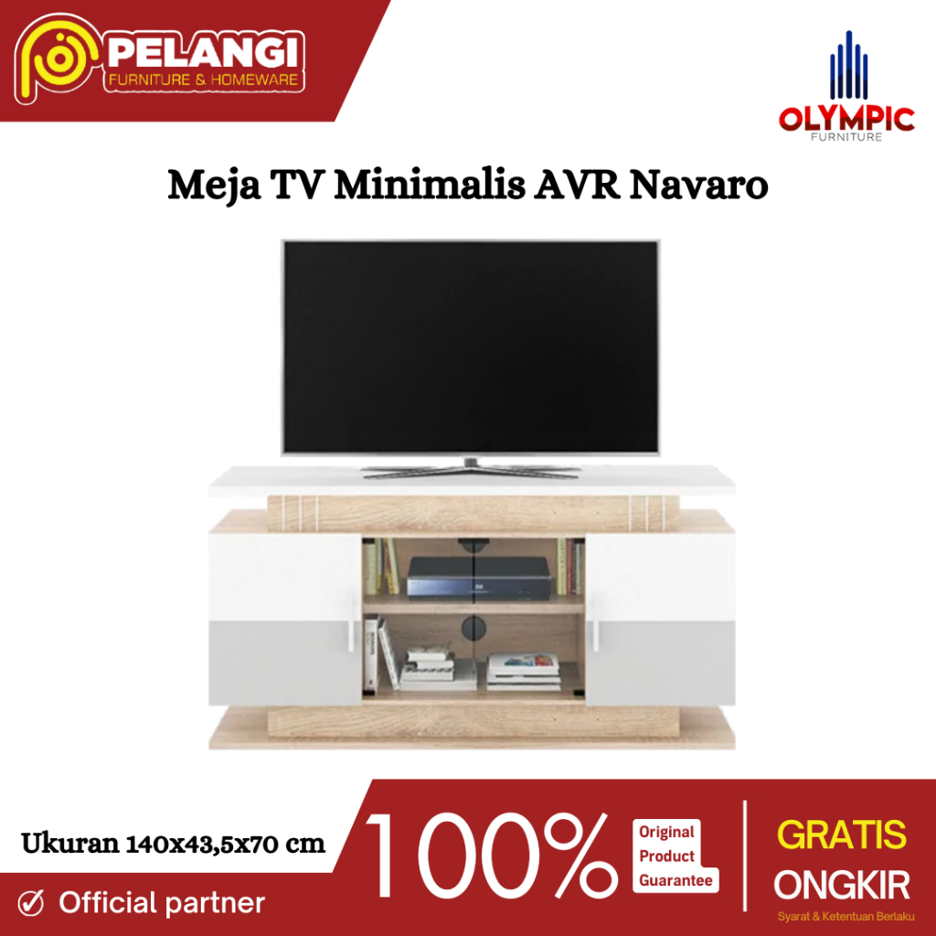 Meja TV Olympic AVR Navaro | Meja TV Minimalis | Rak TV Minimalis | Rak TV Estetik | Lemari TV