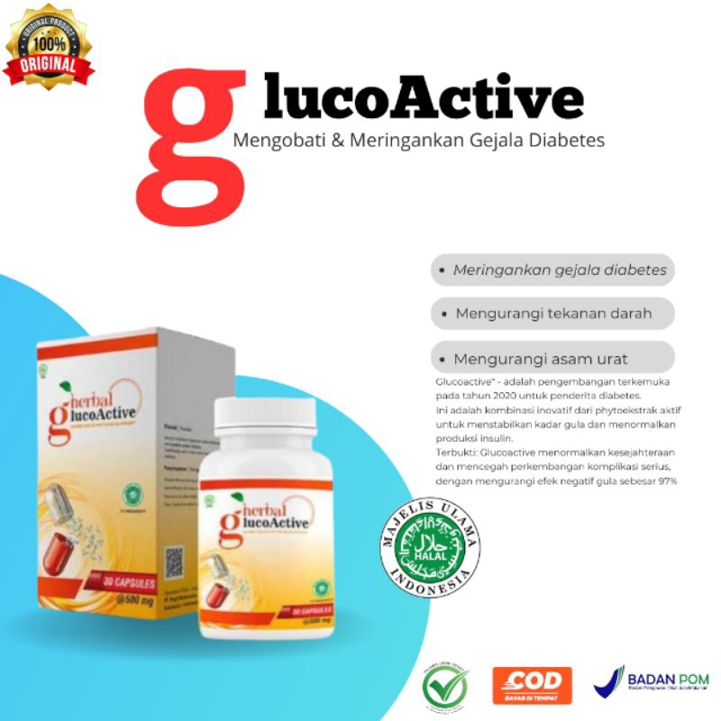 GlucoActive Asli Original GlucoActive Obat Herbal Diabetes Ampuh Tanpa Efek Samping