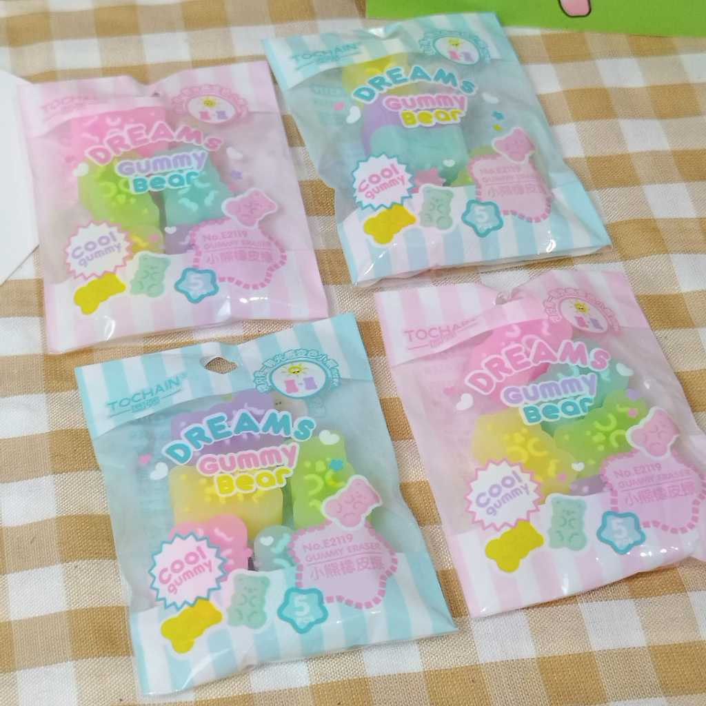 

Setip / Rubber Eraser / Penghapus Karet 1 set Dream Gummy Bears Pack Yupi Jeli Permen Beruang TOCHAIN E2119 Mini Fruit Warna Warni Cute Unik Permen Jelly Anak - Anak Dewasa Hadiah Souvenir Lucu