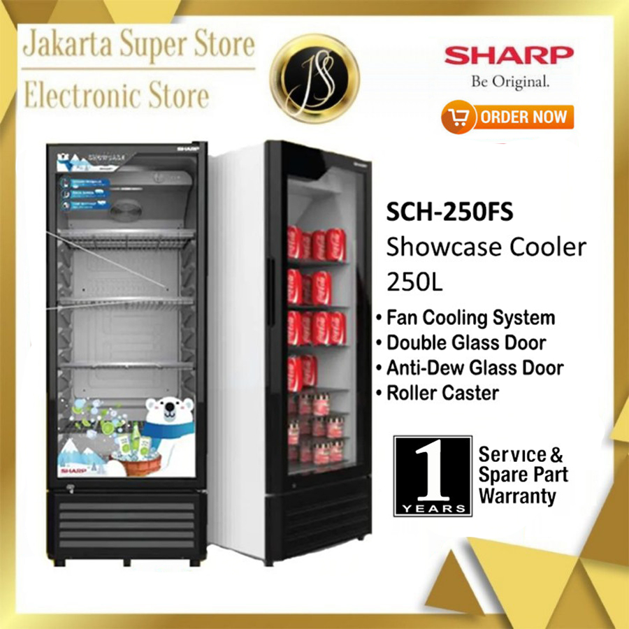 SHARP SHOWCASE COOLER 250Liter SCH 250 FS / SCH250FS