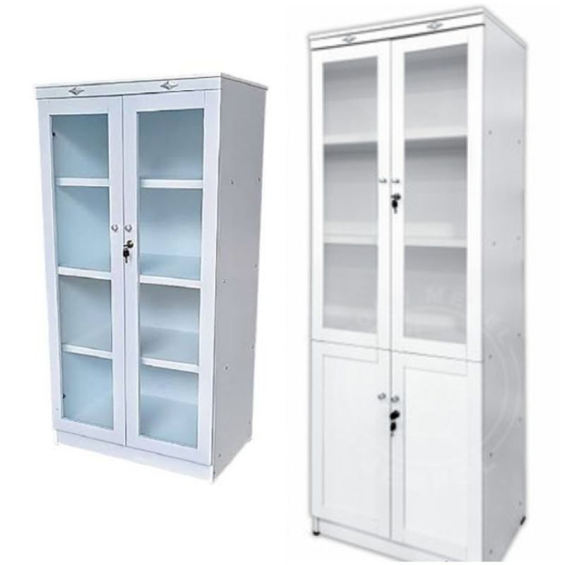 LEMARI KACA PAJANGAN MINIMALIS / LEMARI PAJANGAN PUTIH / LEMARI TAS