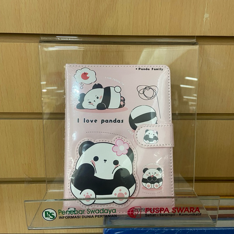 

Gramedia Daan Mogot-Kako Cute Panda Magnetic Buckle Notebook A5 Pink