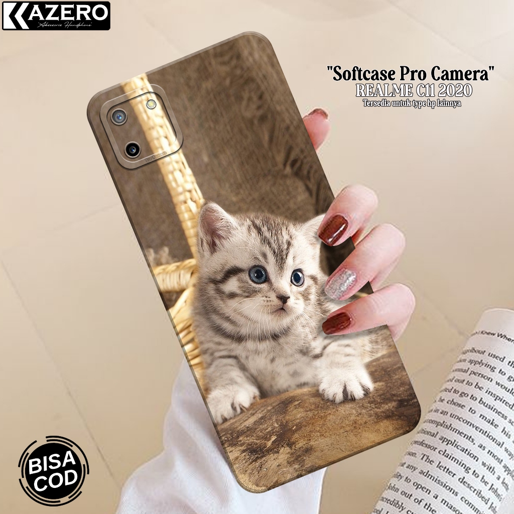Case REALME C11 2020 - Fashion Case Kucing - Softcase REALME C11 2020 - Silikon Pro Camera - Kesing 