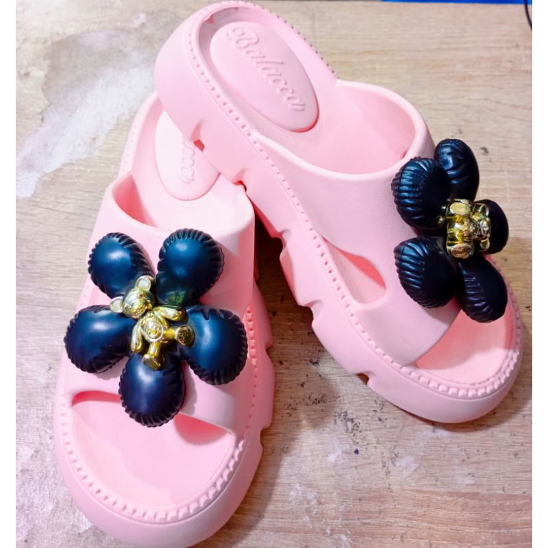 Sendal Selop Wedges wanita  Sendal selop karet jelly Korea Dewasa