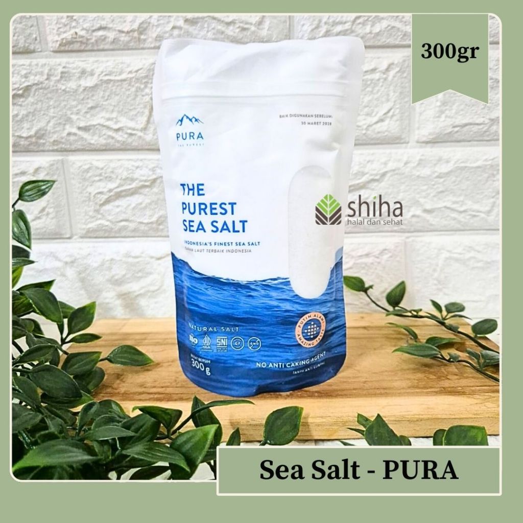 

Pura Purest Sea Salt 300gr - Garam Laut Halus / Kasar Organik Natural | Warung Shiha