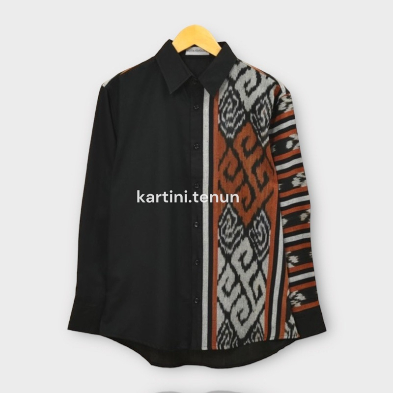 KARTINI Kemeja pria lengan panjang motif Toraja