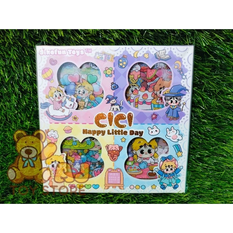 

sticker momo cici waterproof dapat box isi 100 lembar sticker
