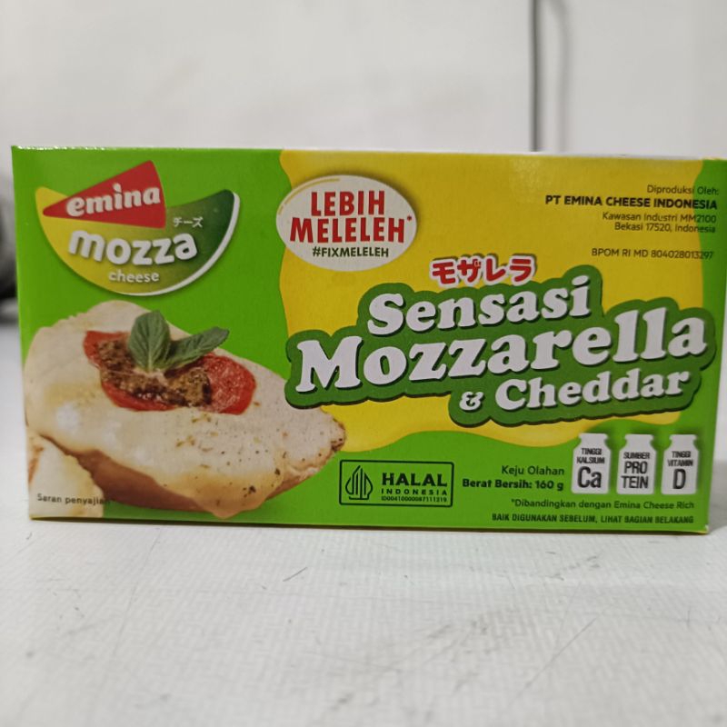 

160gr Emina Mozza Cheese / Keju Mozzarella & Cheddar