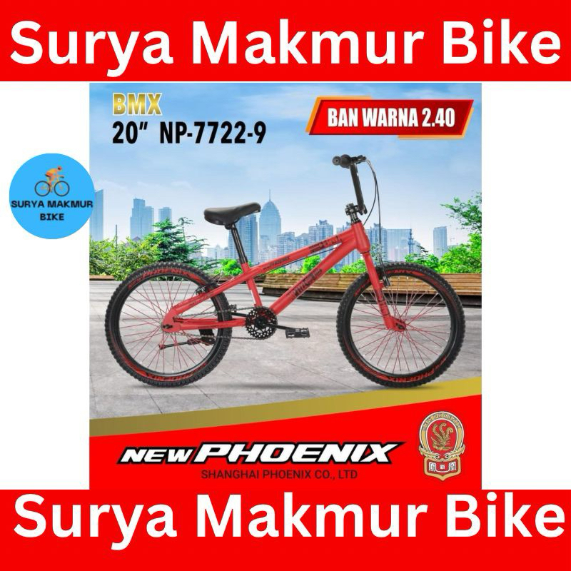 Sepeda Bmx 20"Phoenix Np - 7722-9 Ban 2.4 Warna