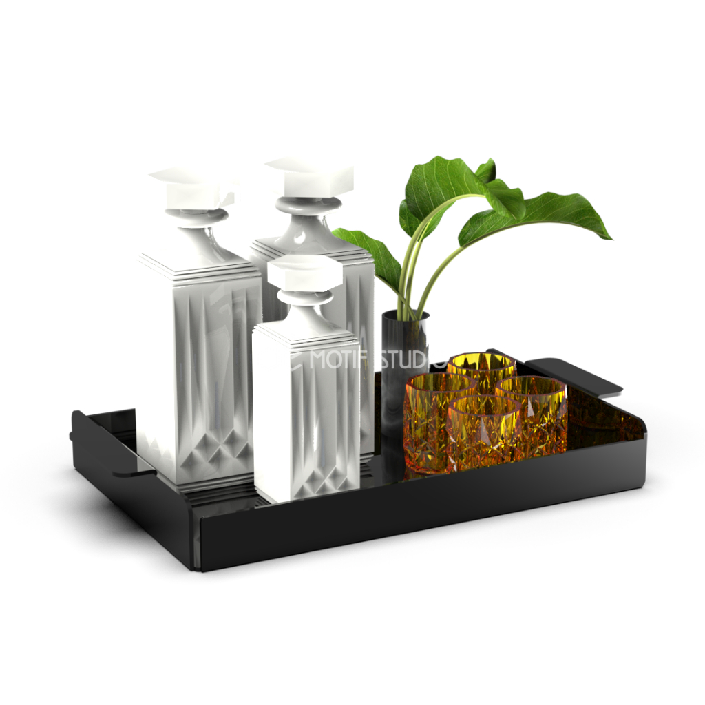 NAMPAN BAKI AKRILIK TATAKAN TEMPAT KOTAK WADAH SAJI BUAH MAKANAN MINUMAN KOPI TEH PIRING MANGKOK GEL