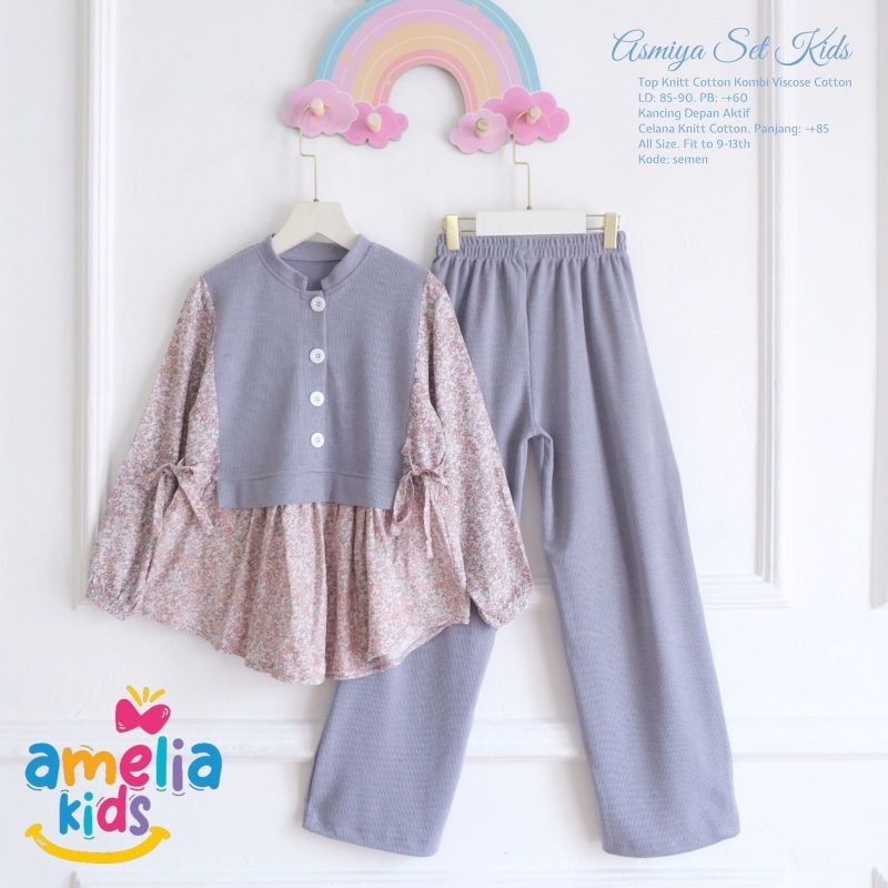 (( Jr_KIDS )) TERBARU SETELAN BAJU ANAK // ASMIYA SET KIDS BY AMELIA // BAJU MUSLIM ANAK USIA 9-13 T