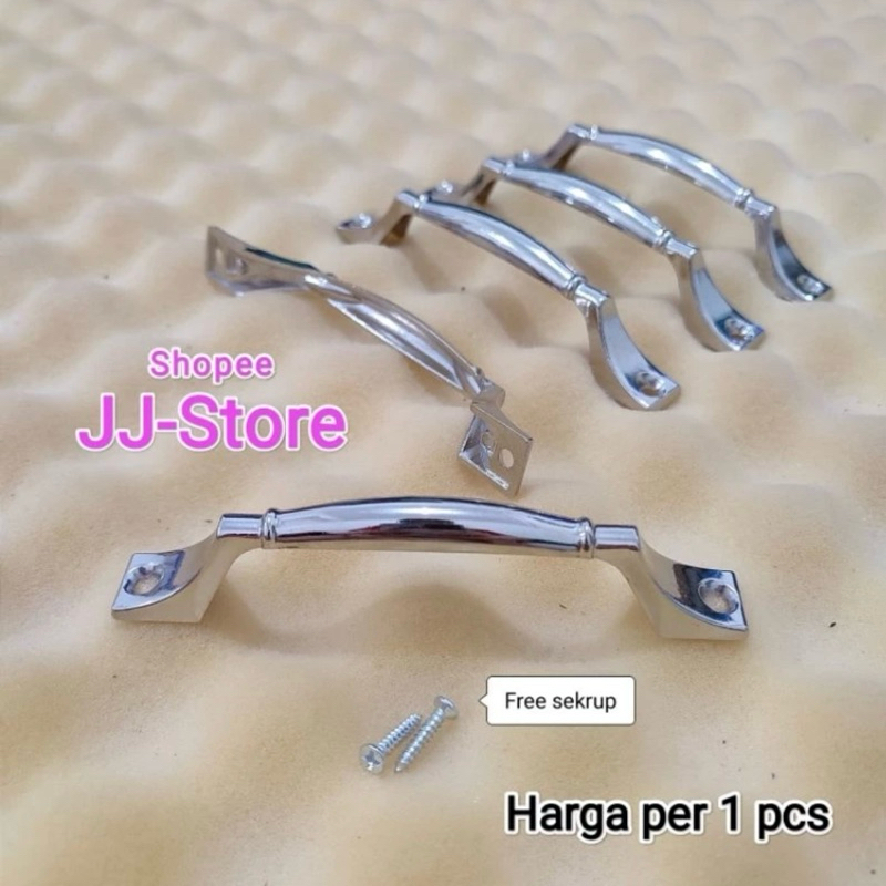 TARIKAN JENDELA / LEMARI / LACI MINIMALIS NIKEL 12CM