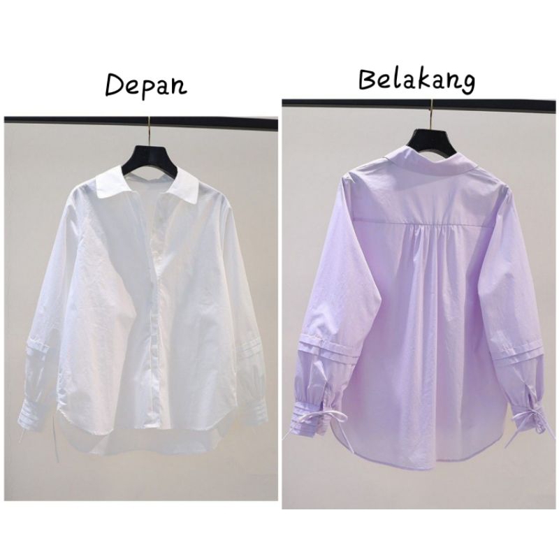TUNIK BLOUSE PUTIH BERSIH bahan Toyobo Premium