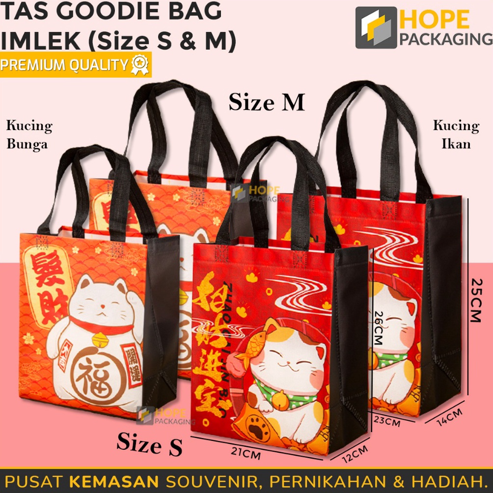 

TERMURAH GROSIR Tas Goodie Bag Edisi Imlek Tas Hampers Tas Jinjing Hadiah Imlek Kantong Bingkisan Souvenir CNY Tas Imlek Souvenir Kue Goodie Bag Imlek