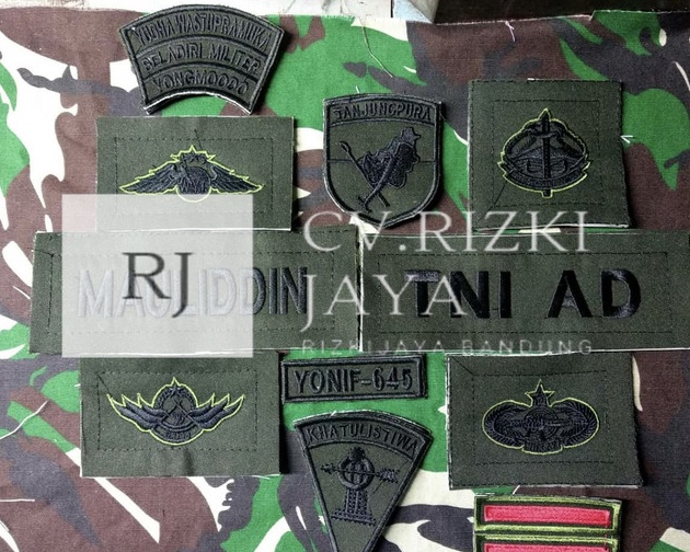 Bordir Nama TNI  Bordir nama PDL TNI  Bordir nama PDL Loreng  NON PERKERAS