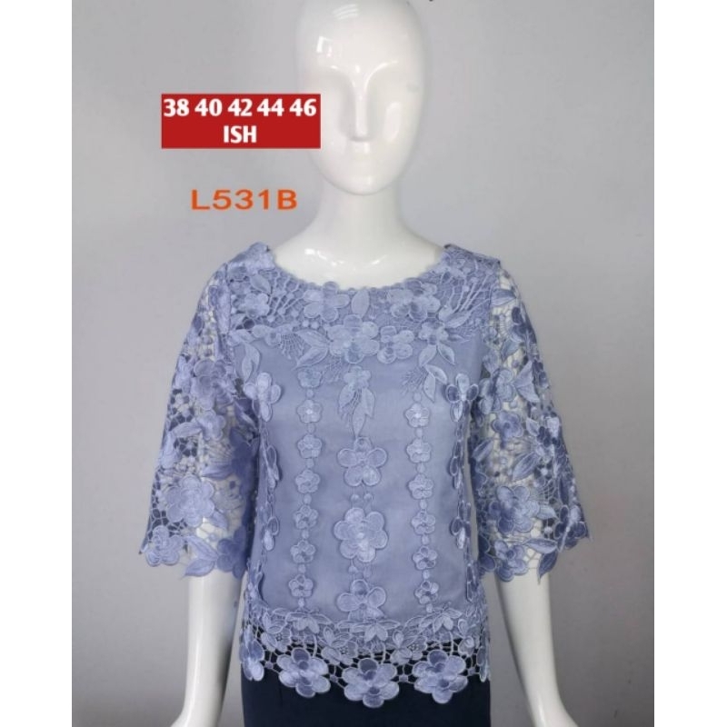 Blouse Pink Boutique Casual Wear | Blouse Bangkok | Blus Brokat | L531B
