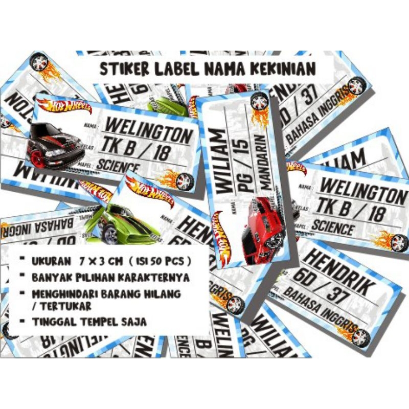 

Stiker Label Baru Nama Buku Tulis Keren Kekinian isi 50 pcs