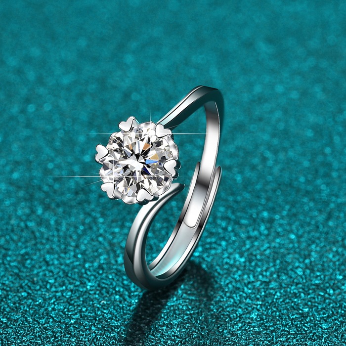 SK Jewellery - Garansi 2 Tahun -  Cincin  Wanita Elegant Classic  1 Carat Perhiasan Lapis Emas  18K 