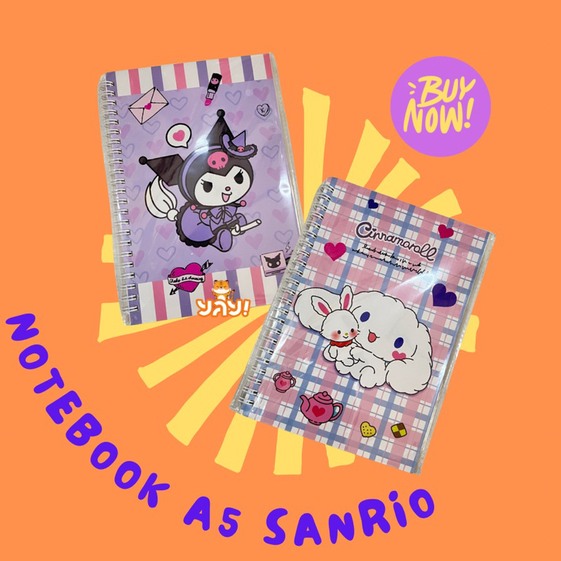 

YAY! Buku Notebook A5 Karakter Sanrio / Buku Notebook Kuromi Cinnamoroll