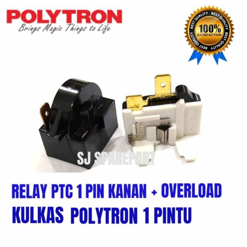 RELAY PTC OVERLOUD KULKAS POLYTRON 1 PINTU