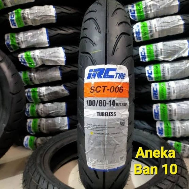 Ban IRC 100/80-14 SCT-006 Tubeless Ban Depan PCX 150