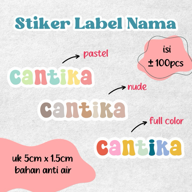 Stiker Label Nama Sekolah Lucu | Stiker nama Buku tulis alat sekolah murah